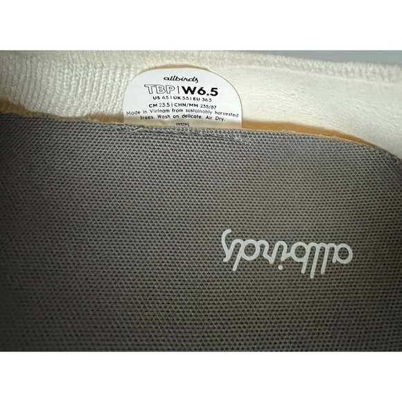 Allbirds Tree Breezers Point - Natural White - Women's Size 6.5 - Picture 8 of 8